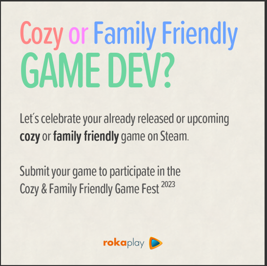 Rokaplay announces Steam Game Fest for Cozy and Friendly games