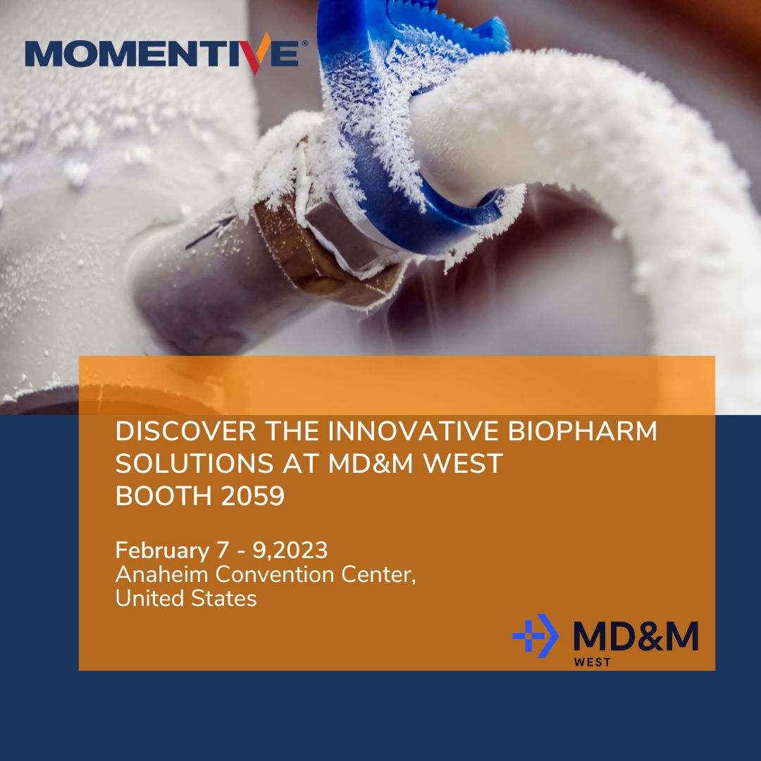 Momentive's tweet photo. Momentive offers wide range of low temperature BioPharm products that disrupts crystallization and maintains elastomeric (rubber-like) properties at low temperatures.
We look forward to meeting you at MD&M West to exchange ideas!
#Healthcare #Biopharm #respiratorymask https://t.co/IpINevzCee