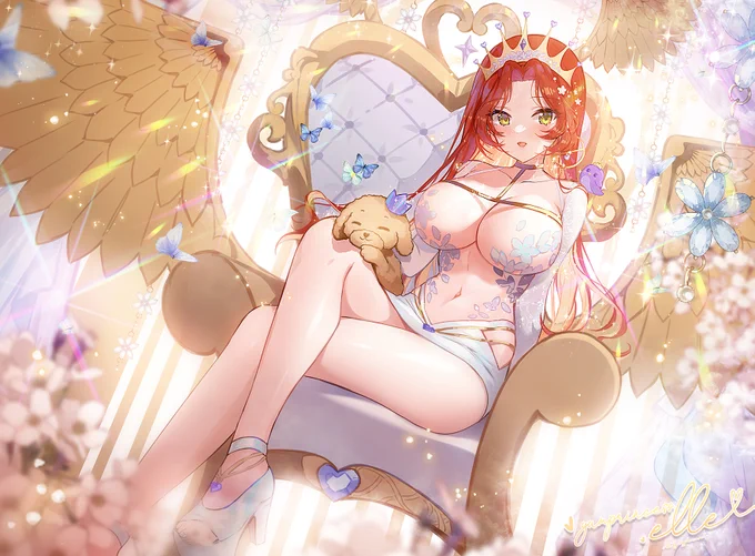 魅力的なVtuberyumprincess elle( ) 様のイラストを担当させていただきました。よろしくお願いします#ENVtuber #Vtubers #Commission 