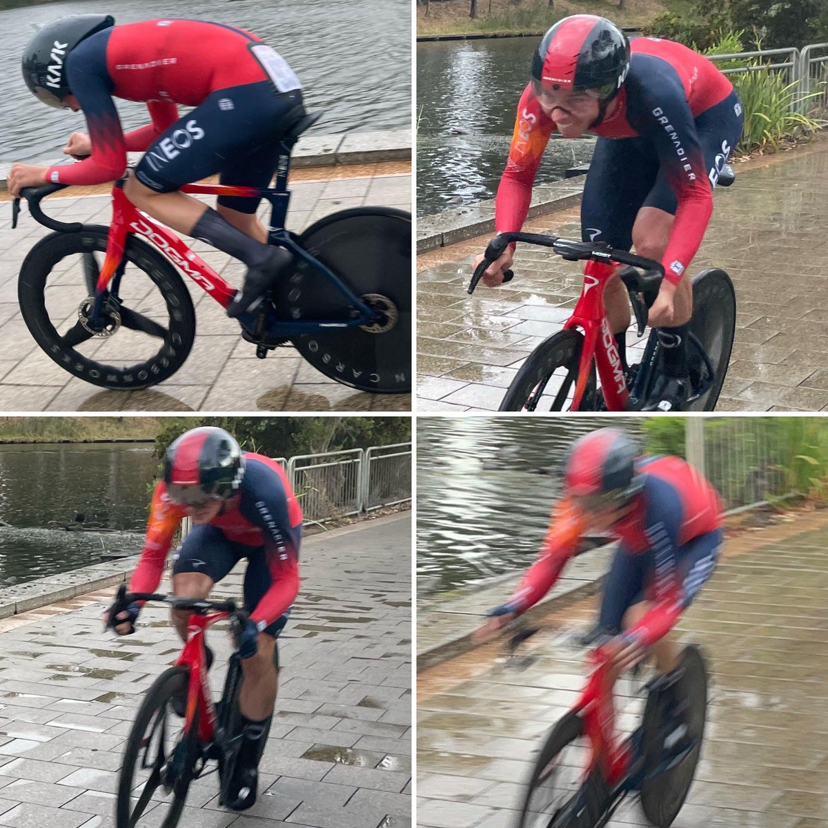 NicoleLThynne's tweet photo. @ineosgrenadiers Let’s just say I won’t be taking over the cycling photography world anytime soon! I’ll blame their speed, the rain and how close they came past! #leohayter #kimheiduk #benswift #geraintthomas #lukeplapp #magnussheffield #ethanhayter #tdu2023 #couchpeloton https://t.co/8bSKtv29XL