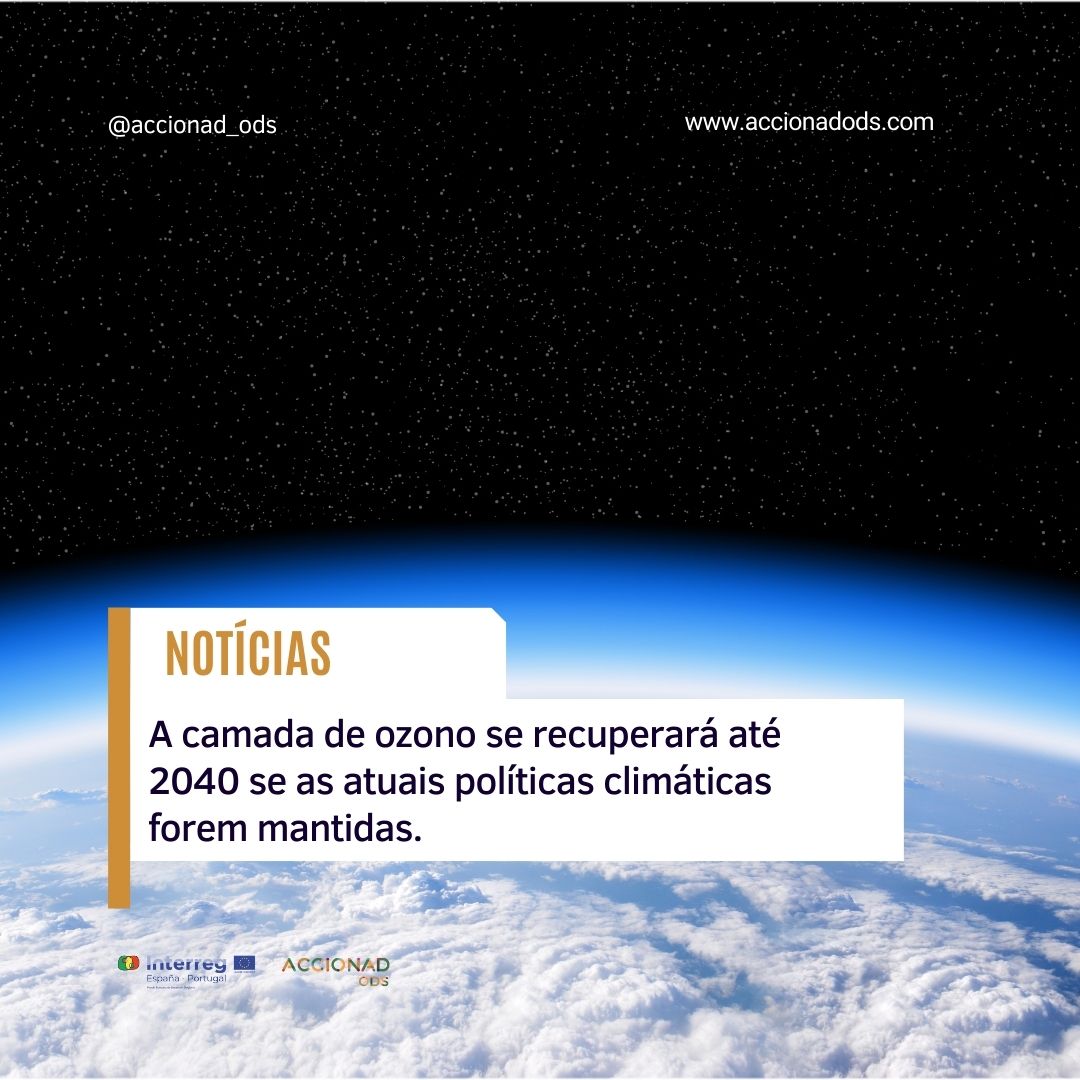 🇵🇹🙌A camada de ozono está sendo regenerada graças às políticas atuais para reduzir o uso de gases de efeito estufa (GEE). Segundo da ONU, a camada de ozono se recuperará em 2040. Vamos continuar trabalhando juntos para proteger nosso planeta! 🌍