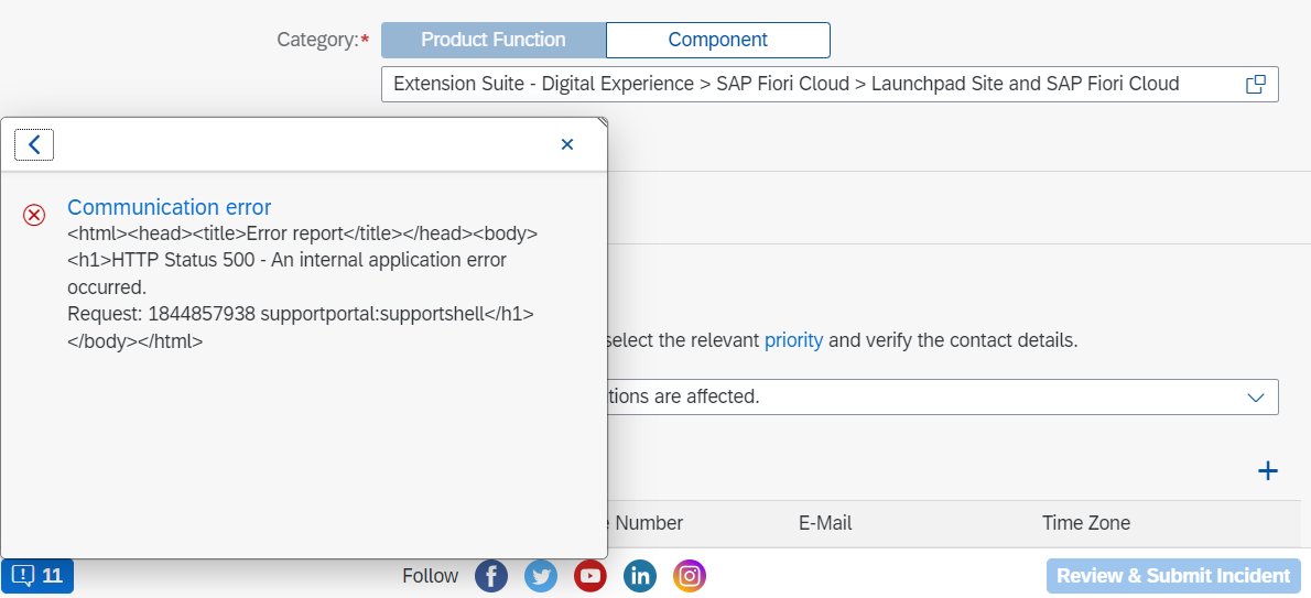 Marc_Mauri's tweet photo. Hi @SAPSupportHelp! I can't fill an incident because I get an error with the "Product Function" dropdown: the list is displayed but I get the following error when I select one of the items. Then the Review &amp; Submit button is disabled. Draft incident 38601 / 2023. https://t.co/nU6Y6LpPqA