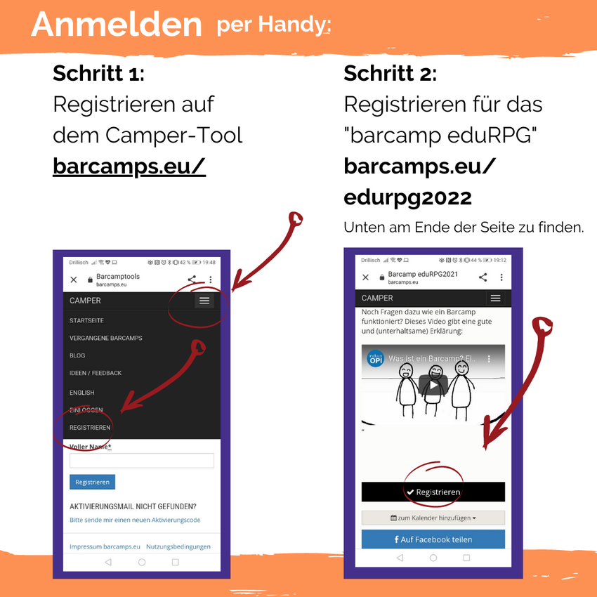 WaldritterB's tweet photo. Du willst zum #eduRPG #Barcamp, bist aber unsicher, wie du dich anmelden kannst? Klick einfach auf den Registrieren-Button auf der Barcamp-Seite. Hier gibt eine Anleitung. Jetzt steht deinem Austausch über #Rollenspiele nichts mehr im Weg. :) https://t.co/FGcEu73Mc4 #pnp #pnpde https://t.co/4LNZLORfzp