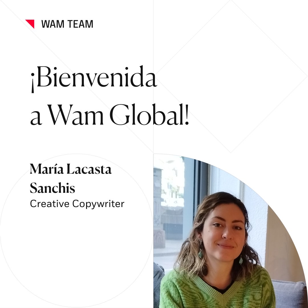 wearemktWAM's tweet photo. Nuestro equipo creativo suma 2 nuevos fichajes: damos la bienvenida a María Lacasta Sanchis y Jorge Cañero. ¡Estamos encantados de recibiros! 👏
#wamteam #creativecontent #creative #designer #graphicdesign https://t.co/1izMWCzBlr