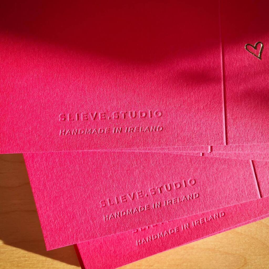 SlieveStudio's tweet photo. Getting some new bits sorted today - finally! Blind debossed card backs. Yummy. #madeinireland #madeinnorthernireland #madeinmourne https://t.co/ZHLVXIBM8l https://t.co/WJCiPrz7eV