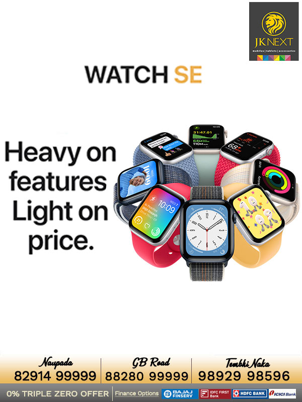 JKNextMobiles's tweet image. Revolutionize the way you manage your time &amp;amp; your health with the #WatchSE

Call 88280 99999 for #RepublicDay offers

#WatchSE #WatchSeries8 #Discounts #Naupada #Tembhinaka #HiranandaniEstate #Thane #Deals