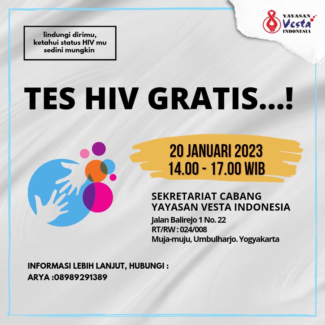 Ayo kawan cek berkala atau mau tau status nya .. 
#Yogyakarta #jogjamassage #jogja24jam #aids #hiv #vctgratisjogja #teshivjogja #teshivgratis #gayjogja #jogjahits