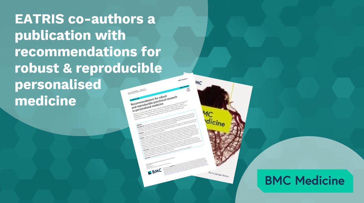 EatrisEric's tweet photo. A new publication about robust & reproducible preclinical research in #PersonalisedMedicine has been published in @BMCMedicine. Among the authors are EATRIS staff & institutions members. Congrats to all involved.
👉Find out more here: https://t.co/3BiwI8cw6u #PERMITproject https://t.co/kp46SdWB9G