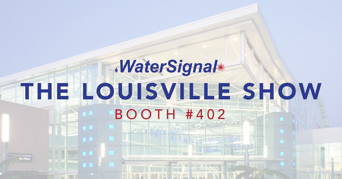 WaterSignal's tweet photo. We're in Kentucky this week for the 2023 Louisville Manufactured Housing Show! Our smart #watermanagement system allows you to remotely track property water usage and detect leaks as soon as they occur. Stop by booth #402 to learn more! #WaterTechnology #ManufacturedHousing https://t.co/D7YBJzA8mx