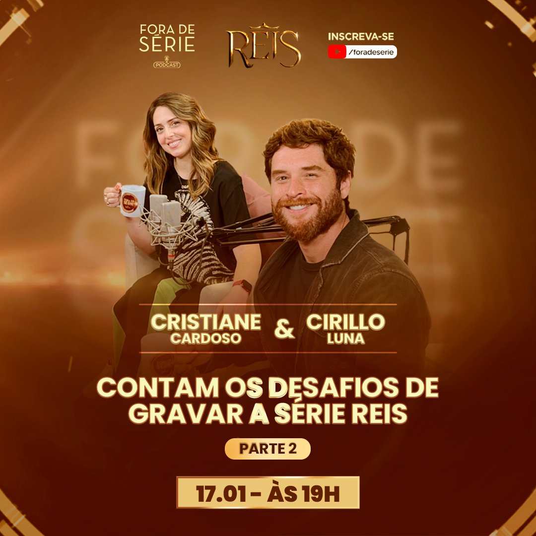 Foi aqui que pediram a continuação do bate-papo com a Cris Cardoso e o Cirillo Luna?😎
O segundo episódio com a Cristiane Cardoso e o Cirillo Luna vai ao ar HOJE, às 19:00, no canal do <a href="/ofcforadeserie/">Fora de Série Podcast</a>  no YouTube.
#seriereis