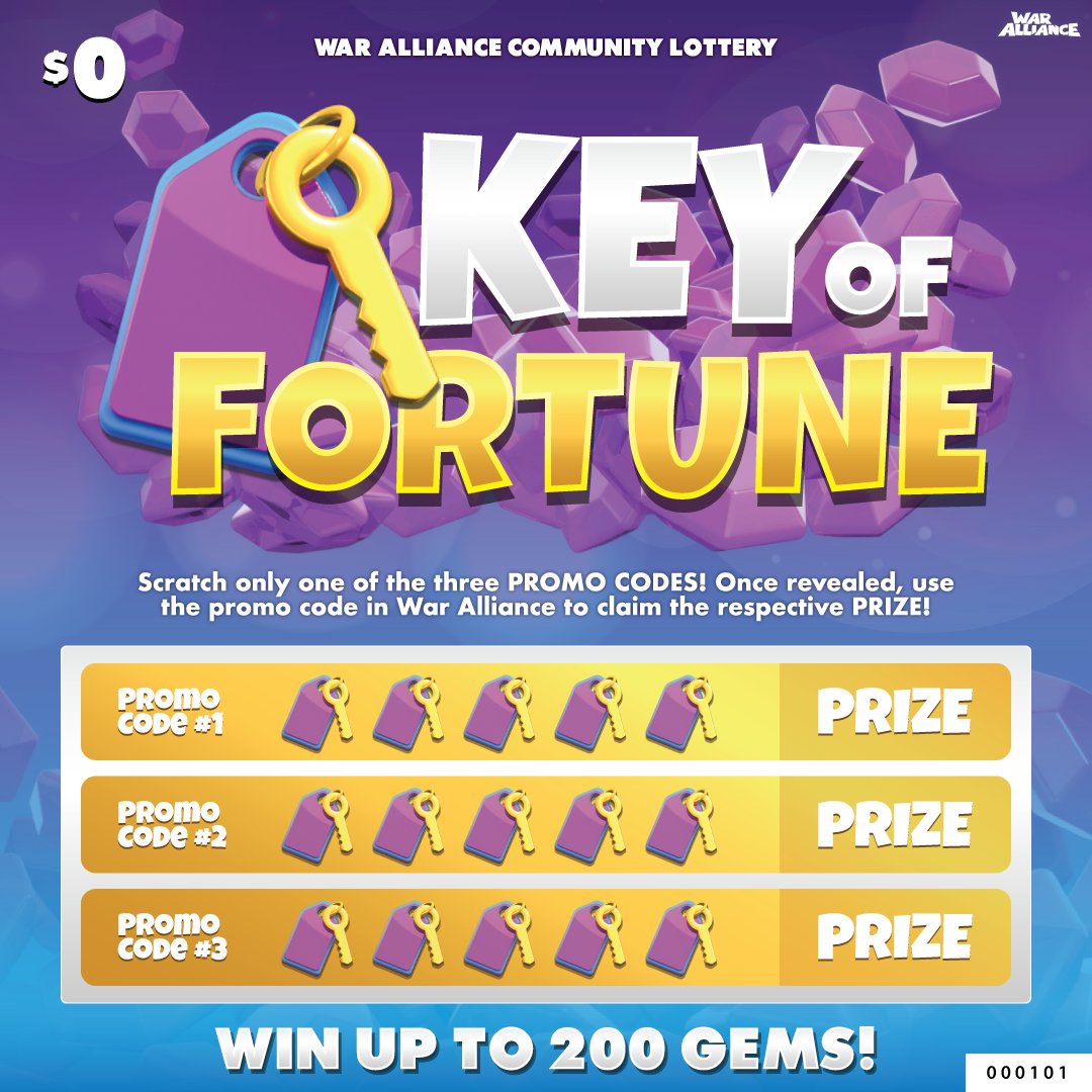 #KeyOfFortune promo code giveaway! Like and reply with your vote for which code you want us to "scratch" and reveal - 1, 2, or 3 🤔 The winning code will be revealed on Friday 🥳