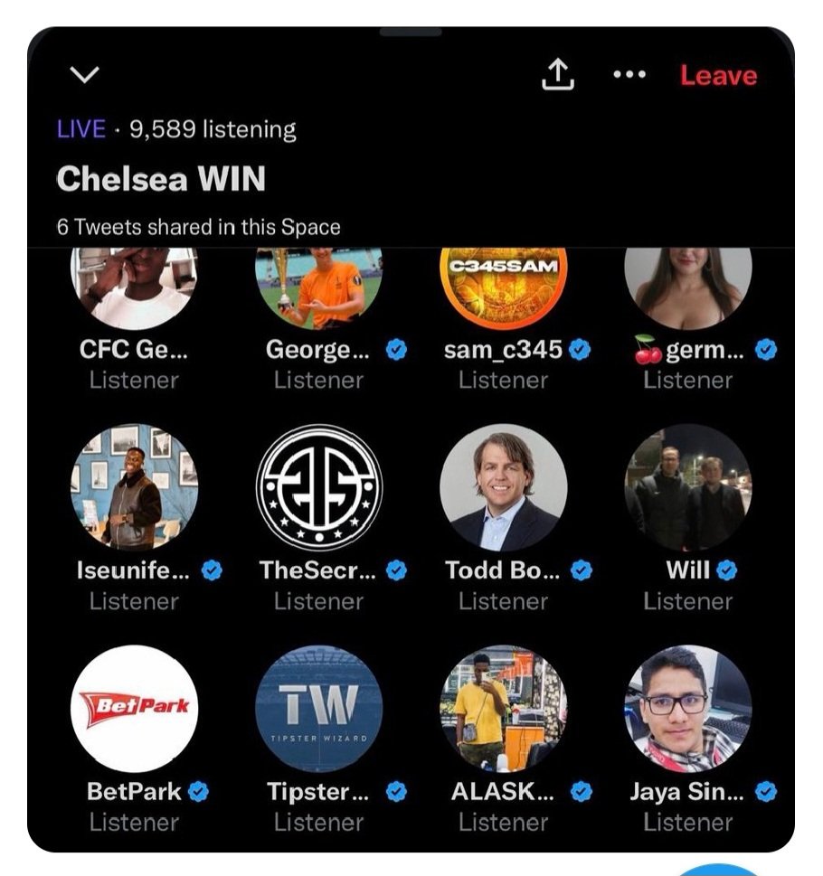 RampantBlue's tweet image. Todd Boehly listening to a Twitter Space. Yes, he listens!