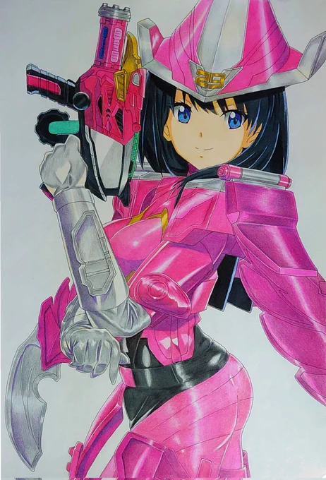 #絵柄が好きって人にフォローされたい #SSSS_GRIDMAN #機界戦隊ゼンカイジャー #イラスト マジでヌヌヌ!全力全開っス! 