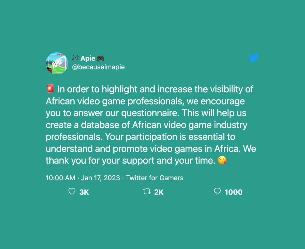 🚨CALLING ALL DEVELOPERS, TOURNAMENT ORGANIZERS, GAME DESIGNERS, AUDIO PROGRAMMERS, QA TESTERS, BRAND MANAGERS, 2/3D GRAPHIC DESIGNERS, ESPORTS MANAGERS, ETC... Come take part in our survey! It won't take more than a minute, promise! 🤞🏾🚨
tally.so/r/n9Nr7V
RT RT RT PLEASE!