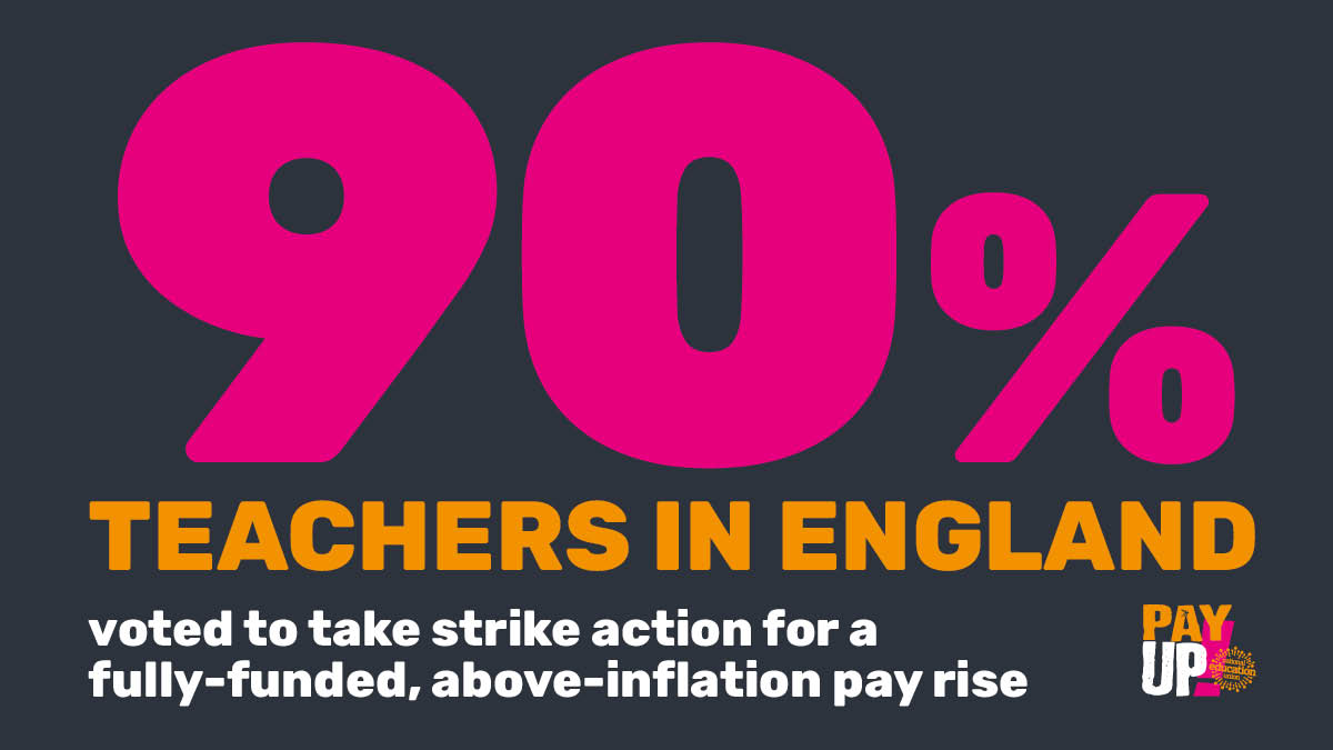 Our members do not want to be on strike. This was a really hard decision for our members to take. They want to be in the classroom, doing what they do best – teaching and supporting our children and young people. But it’s a last resort. We have to #SaveOurSchools. #PayUp!