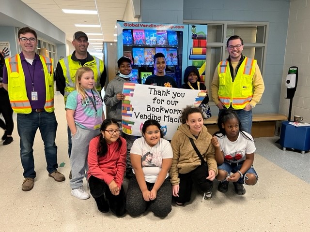 PAC and STA Charitable Legacy partnered with <a href="/UnitedWayCM/">UnitedWayofCentralMD</a> to provide a book vending machine for <a href="/DundalkES/">Dundalk Elementary</a>. Students are chosen each week to receive a coin based on their performance in reading.