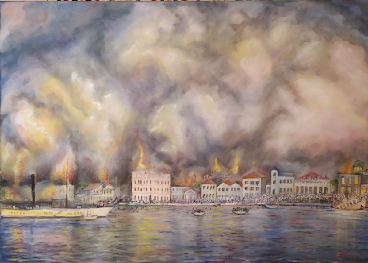Chatzipoulidou's tweet photo. ELENI CHATZIPOULIDOY  ,SMYRNI     1.00 X 70  oil https://t.co/mpvzp0bfqC