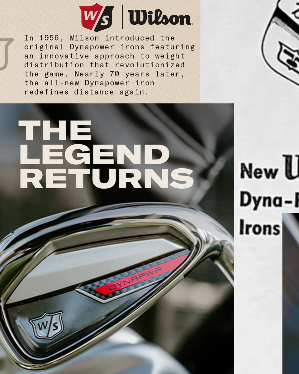 Dynapower (/dīˈnaˈpou(ə)r/ noun) - A name that's won more majors and propelled some of the game's greats to the pinnacle of our sport. A brand that stands for innovation, science, power, and better golf. Welcome back, old friend. #Dynapower #TheOriginalGolfBrand #WilsonGolf