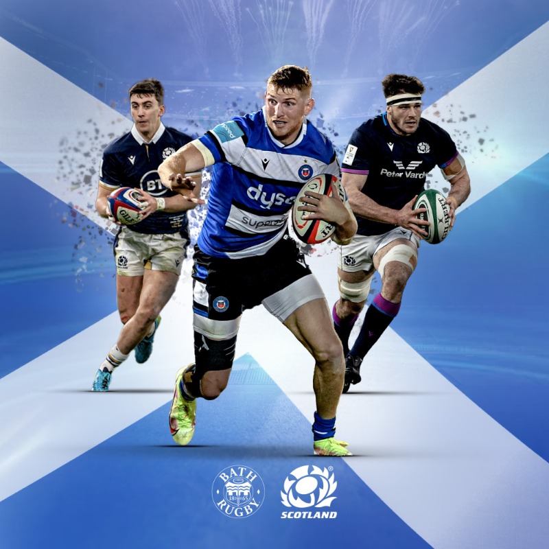 BathRugby's tweet photo. Three Bath Rugby players have been included in Gregor Townsend's Scotland squad for the 2023 Six Nations! 🏴󠁧󠁢󠁳󠁣󠁴󠁿

Best of luck to @camredpath, @joshbayliss8, and @ruaridhmcc who will join up with Scotland in the coming weeks. 🔵⚫️⚪️