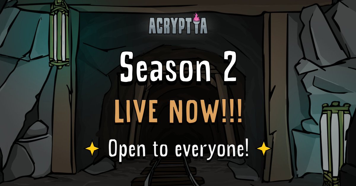 Acryptia Season Live Now! 🕯️

Everyone with a <a href="/WAX_io/">WAX</a> Wallet can play for free and earn Season Reward Prizes
👉 play.acryptia.io

Let’s Taco 🚀🌮