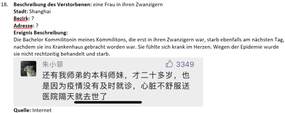 rem_the_truth's tweet photo. Liste der Menschen, die wegen der Lockdown-Politik in Shanghai gestorben sind
【18】

in Deutsch

#COVID19 #Covid_19 #lockdowns #shanghai #chinalockdown #China #CoronavirusUpdates   #lockdownlife https://t.co/M9OXz8EqKS