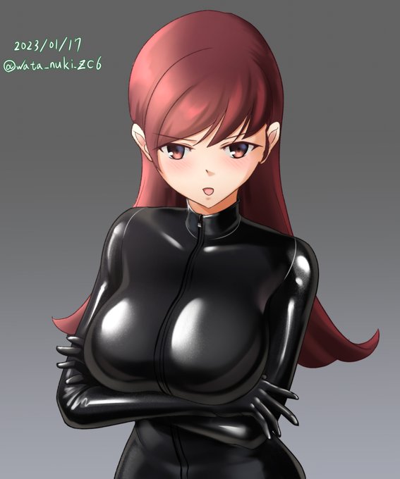 #艦これ版深夜の真剣お絵描き60分一本勝負
#艦これ版真剣お絵描き60分一本勝負_20230117 
フライング失礼します。
「こんなの北上さんに着せたら本ッッッッッッ気で○しますよ!」な大井っちラバースーツmode。 