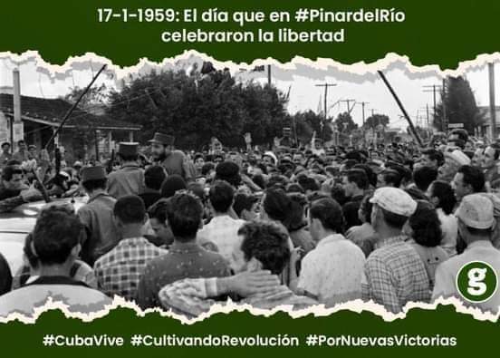 MederoPr's tweet photo. Hoy 17 de enero conmemoramos el 64 Aniversario de la entrada de la Caravana de la Libertad a #PinardelRío #CaravanadelaLibertad #FidelPorSiempre @CubaMined @YamileRamosCord @castro_yudalis @machin_lemus @RubenRamosPR https://t.co/zQH586JuP1