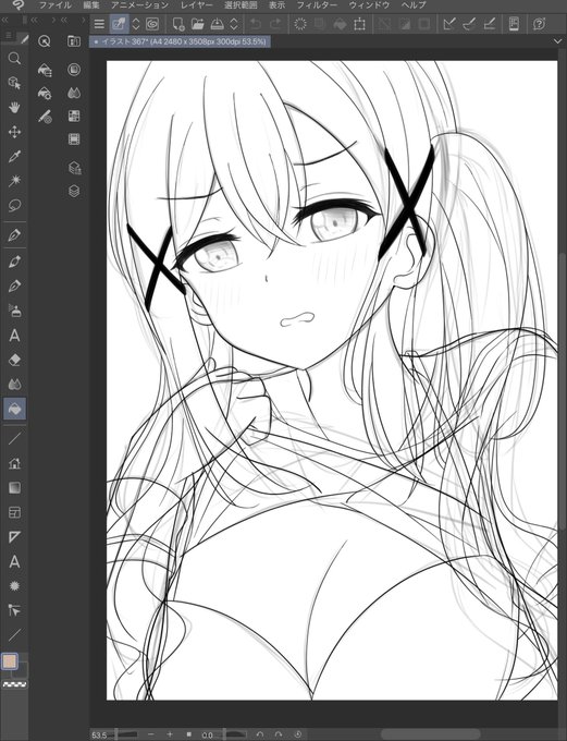描き途中の戸山がいるのになぜか市ヶ谷を描き始めてしまった 
