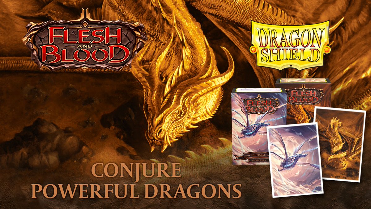 Add these two majestic new <a href="/fabtcg/">Flesh and Blood</a> dragon Matte Art Sleeves to your arsenal!

With Cromai &amp; Kyloria on your side nothing can stand in your way!

Giveaway: 1 packs of each. Retweet to enter.

Follow/enable messages, so we can contact you if you win.