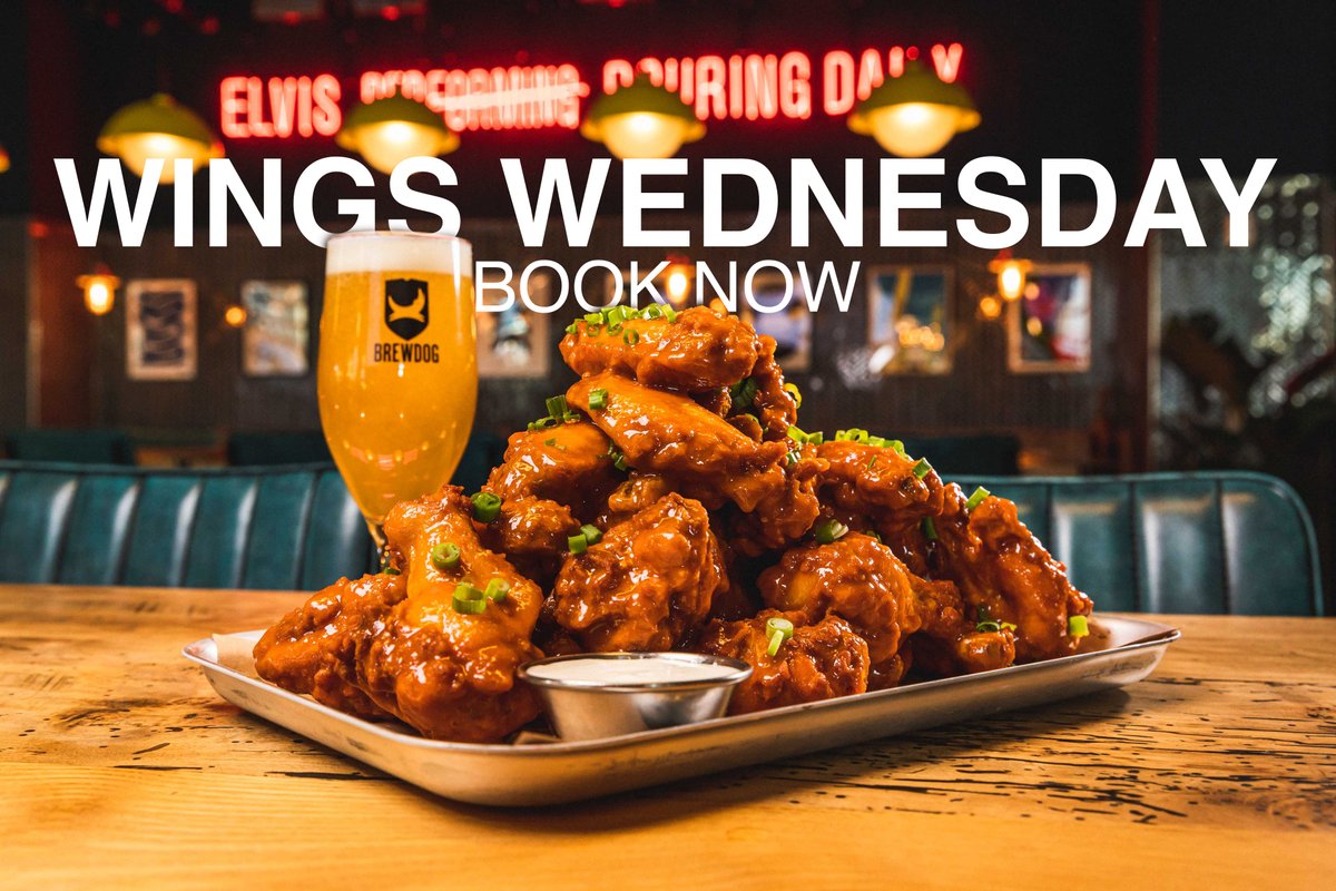It's that time of the week again folks!

We've got a few spaces left over lunchtime for our Wings Wednesday offer! Make sure to book, the link is in our bio ☺️ 

£13 per person for unlimited wings, dream lunch if you ask me 😉