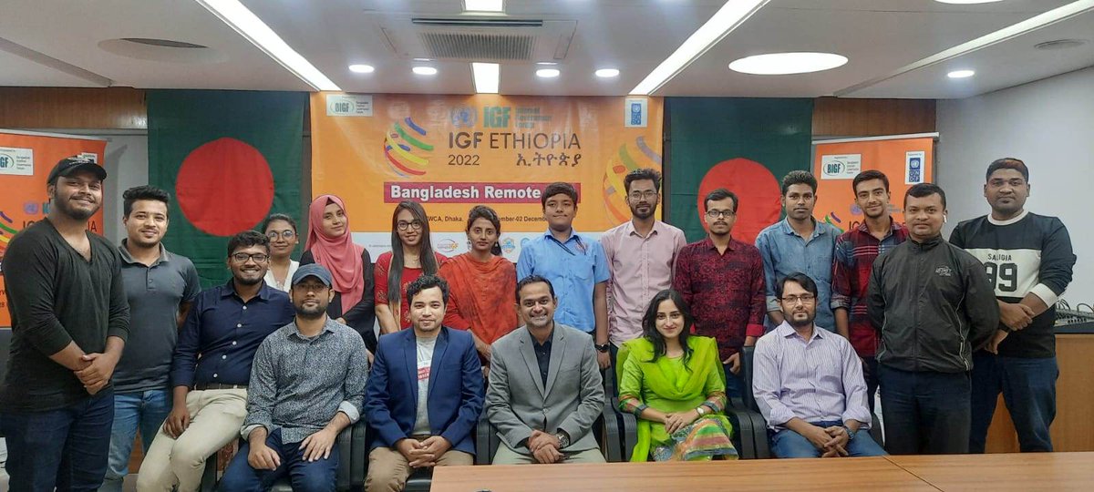 bhfaisal_'s tweet photo. For the past five days, we have been connected as a remote hub from Bangladesh to the United Nations Internet Governance Forum 2022 in Addis Ababa, Ethiopia.
#IGF2022 #InternetGovernance #remotehub https://t.co/KJhbIogI1x