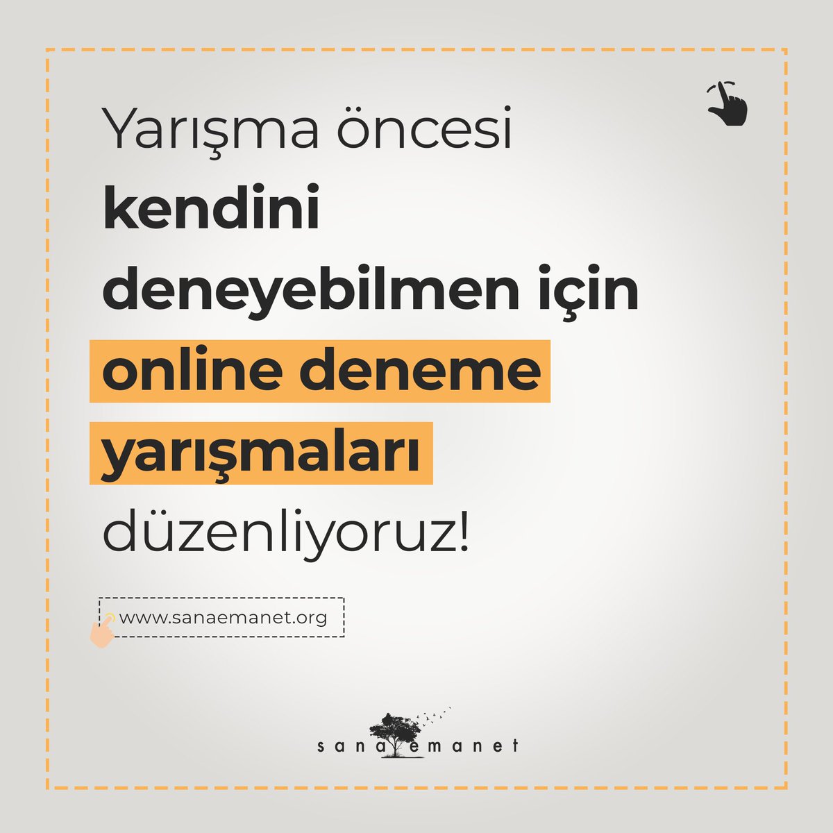 EnsarVakfi's tweet photo. #SanaEmanetBilgiYarışması öncesi kendini deneyebilmen için online deneme yarışmaları düzenliyoruz!😊

• Hazırlık- 9. Sınıf için: 24 Ocak 2023 Salı⏱️20:00

• İHL Hazırlık- 9. Sınıf için: 25 Ocak 2023 Çarşamba⏱️20:00

• 10.Sınıf için: 26 Ocak 2023 Perşembe⏱️20:00

@sanaemanetorg https://t.co/o9QiM9yoP5
