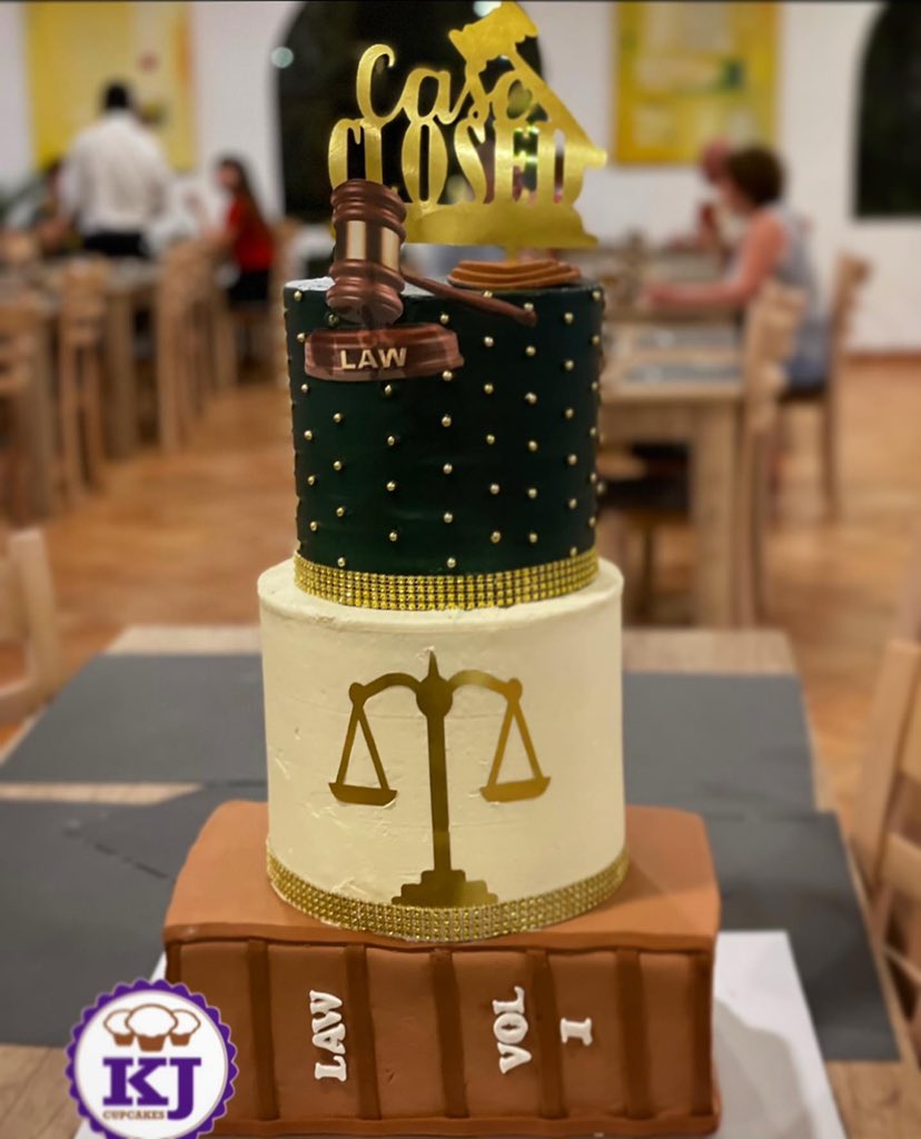 A retirement cake for the doyen of the Gambian bar. A 3 tier cake for the celebration!

It was a privilege. #KJCupcakes #RetirementCake #Homemade #Gambia #Africa #LawCake #legalcakes