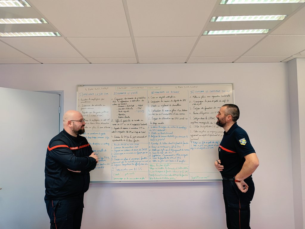 SDIS58's tweet photo. À la suite de la rencontre des chefs de #CIS du #Sdis58 et du personnel de la #direction, le service #citoyenneté & promotion du #volontariat procède à la synthèse des travaux menés sur la consolidation du plan en faveur du volontariat 2023-2027 !
Prochaine étape : #Priorisation https://t.co/TSBO7p68gT