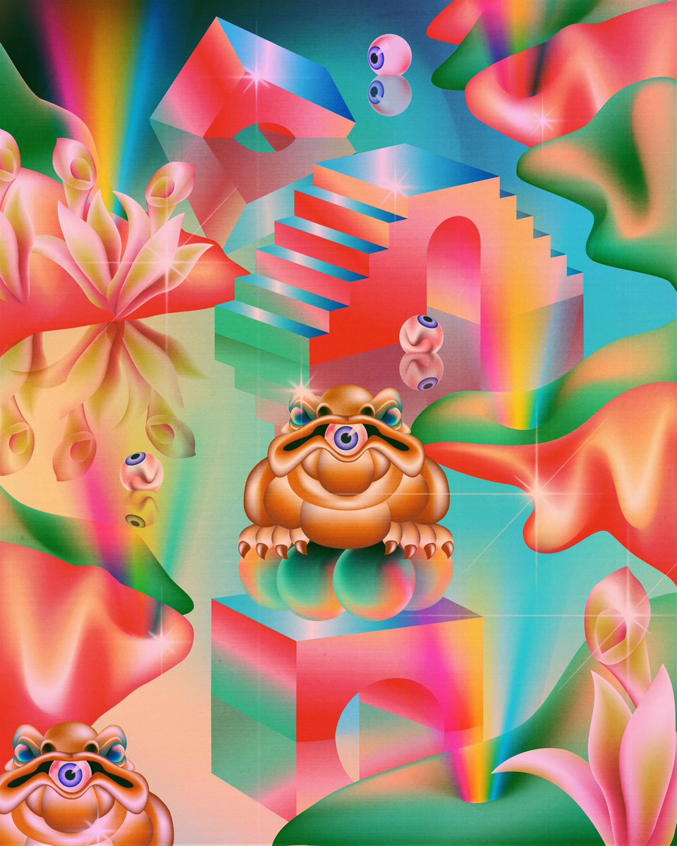 BRAND NEW ART and my first piece on <a href="/SuperRare/">SuperRare</a> OR WHATEVER 🤪

Good Fortune, Mischief, and the Money Toad
2.884 ETH 

superrare.com/artwork-v2/goo…