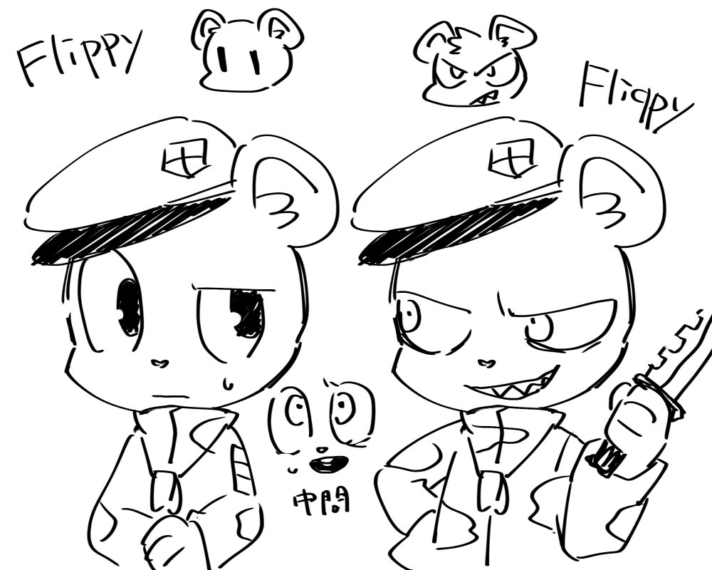 個人的なflippy とfliqpy の描きわけ
#HTF #flippy #fliqpy 