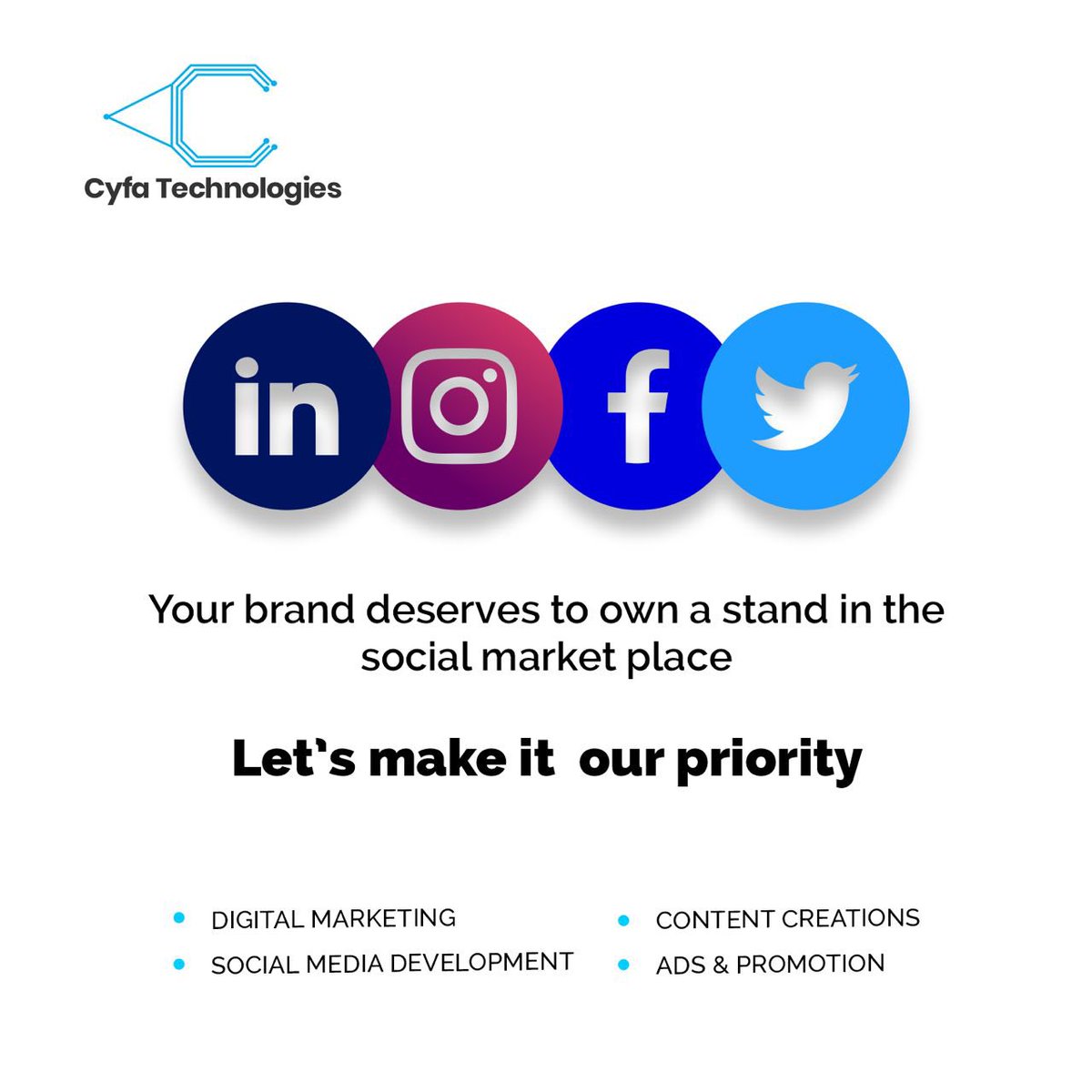 Cyfatechnology's tweet photo. Let take your business/services global 👏. 

Your brand needs to be heard/ seen let’s give it the visibility and awareness it deserves.

 Let’s launch your brand / ideas out of box 📦 @cyfa_tecnologies has what it takes.

#webdeveloper #DigitalMarketing #graphiccontent https://t.co/idlgj7Fg9p