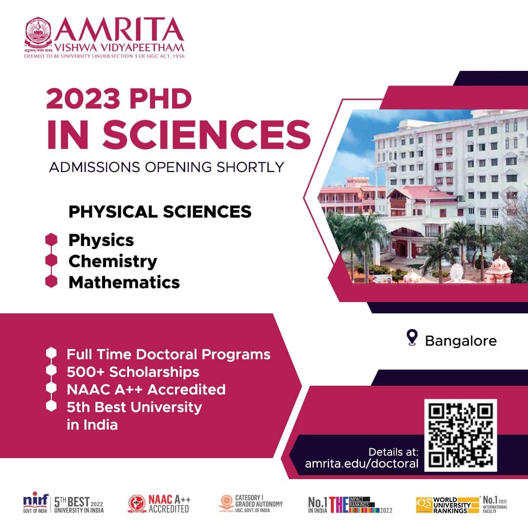 Amrita PhD Admissions (@Amrita_phd) / Posts / X