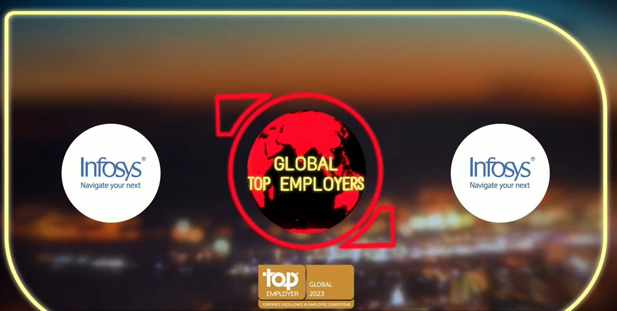 Happy and proud that @Infosys was rewarded today again as one of the #topemployers2023 globally, in #Europe as well as in 20+ countries, such as #Germany, #Switzerland, #UK, #France and #Sweden.
@Navin_Rammohan @AndreaHendrickx @InfosysEurope 

#TopEmployer #InfosysGermany