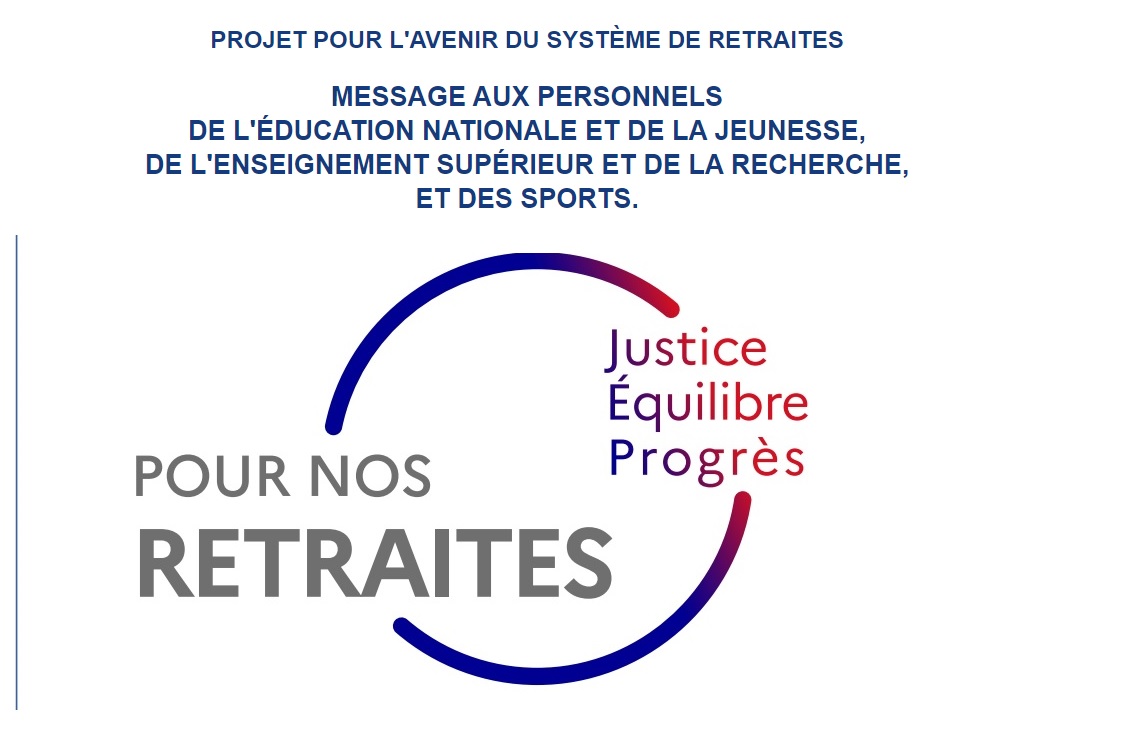 Retraites : le gouvernement communique et envoie à tous les enseignants un document sur le projet de réforme 

- Diaporama de 18 slides du projet appliqué à la Fonction publique
- Dossier de presse de 40 pages (du 10 janvier)