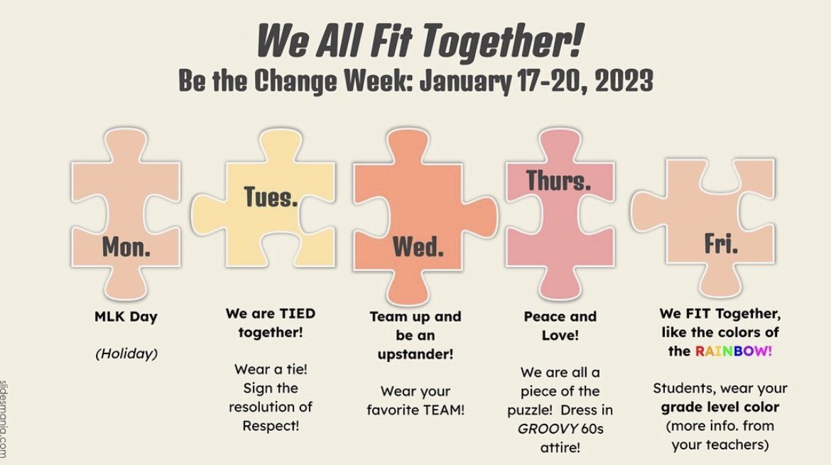 krislitzjohnson's tweet photo. Today we kick off our #BeTheChangeWeek 🎉 We are TIED together! @HumbleISD_WHE https://t.co/8LLAln437A