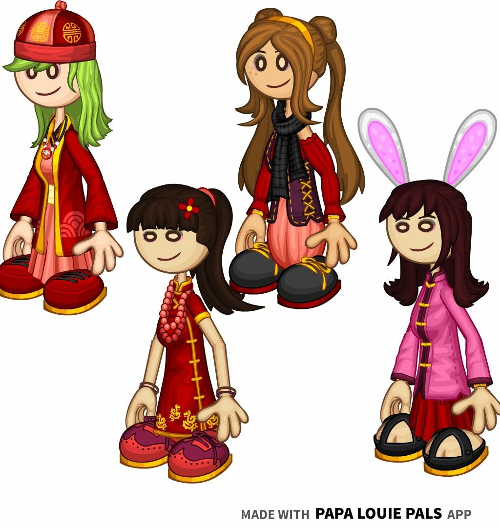 ChloeKapers's tweet photo. Here are my Lunar New Yead Outfits for today❤💛🖤🎆🧨🐉🏮
#PapaLouiePals https://t.co/X8V6WqO53A