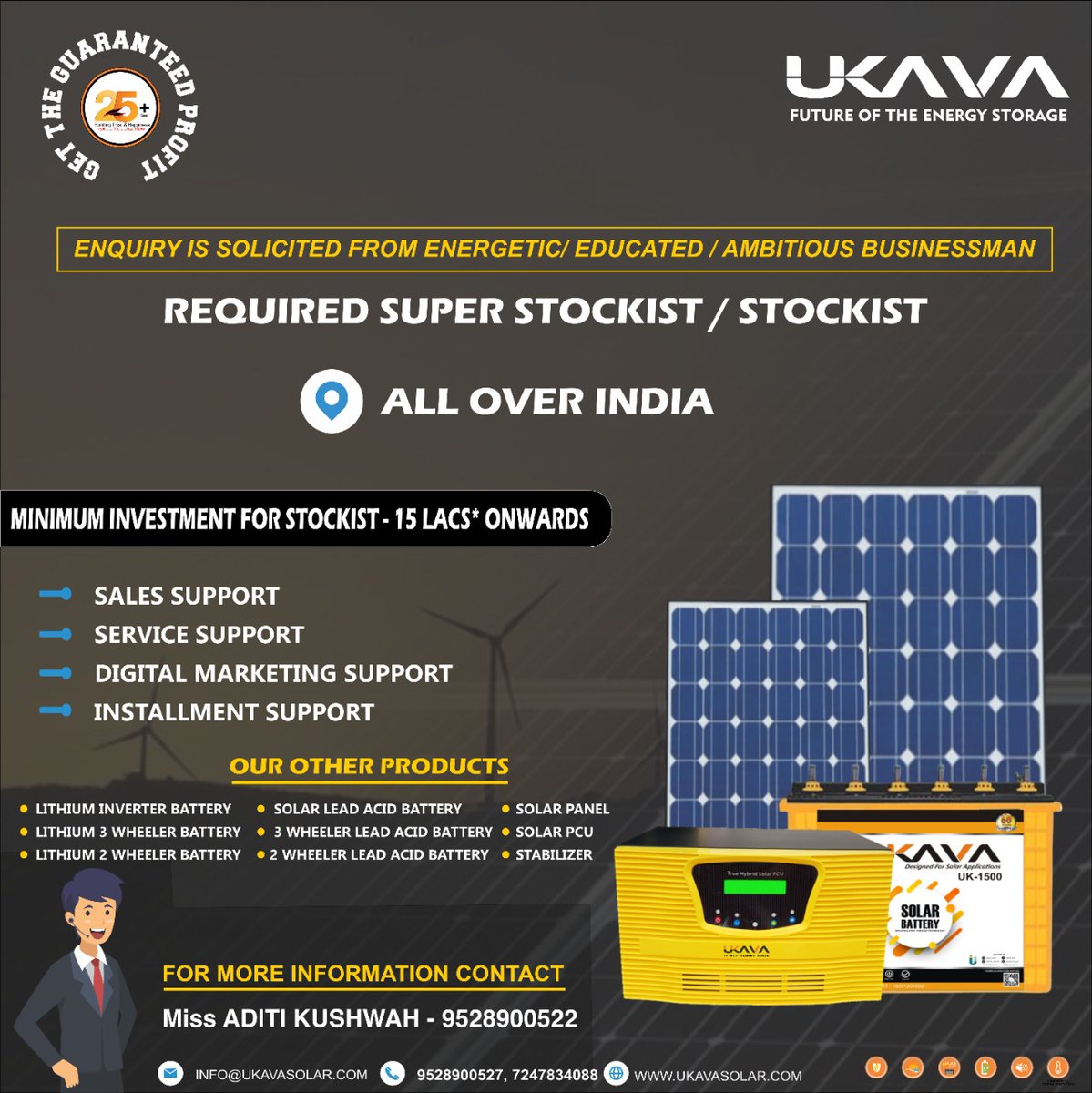 Required Super stockiest in each and every state of India
#superstckoiest #solarsystem #solarenergy #solarenergysystem #lithiumbattery #lithium #inventor #solarinventor #leadacid #leadacidbattery #solarpanel #ukava #ukavafamily