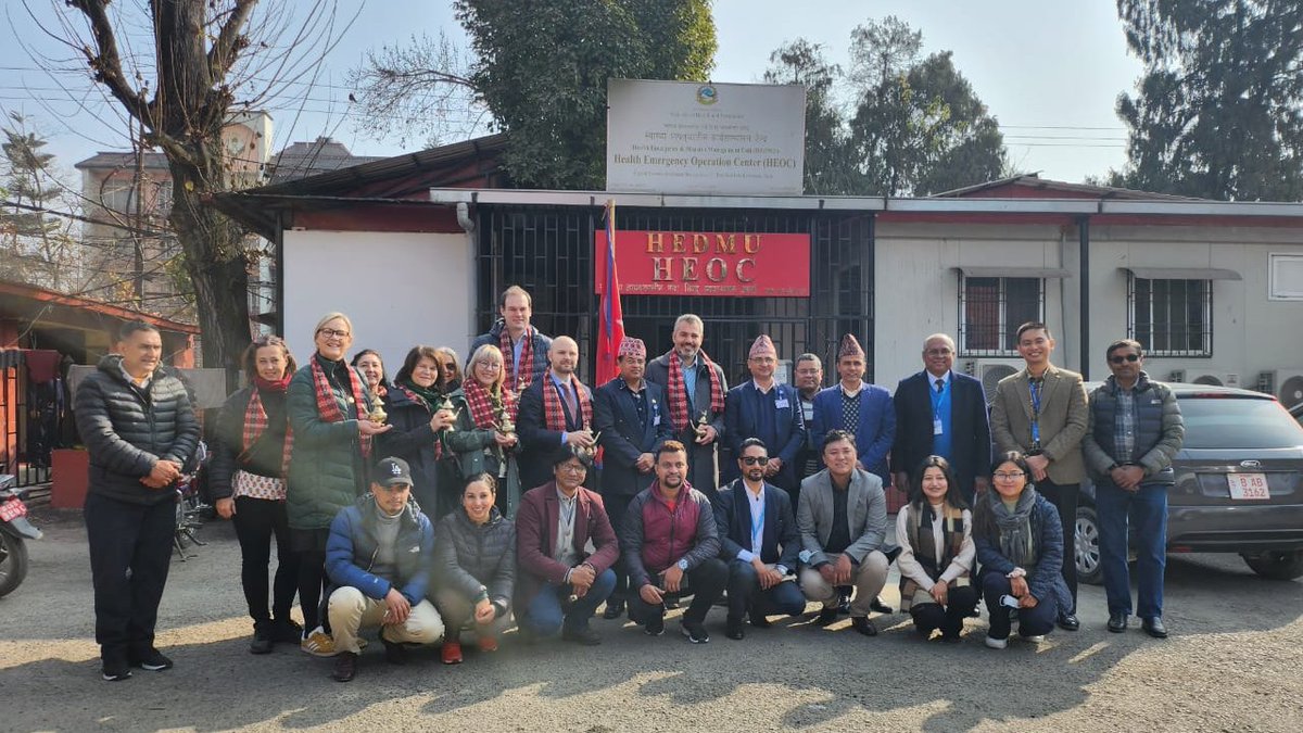 UN_Nepal's tweet photo. Today the delegation of the #FinnishMPs visited the #HEOC established under @mohpnep with the support of @WHONepal. They had an interactive exchange with the Chief of HEOC & appreciated its important role to enhance coordination during public health emergencies & disasters. https://t.co/ph2AfZQbPP