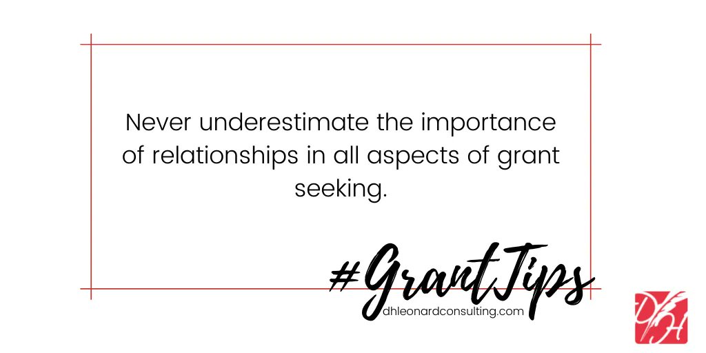 dhlconsult's tweet image. Never underestimate the importance of relationships in all aspects of grant seeking.

Strengthen your grantmaker relationships with our Grantmaker Relationship Guide. bit.ly/3OZTHL5. 

#GrantTips #GrantmakerRelationship