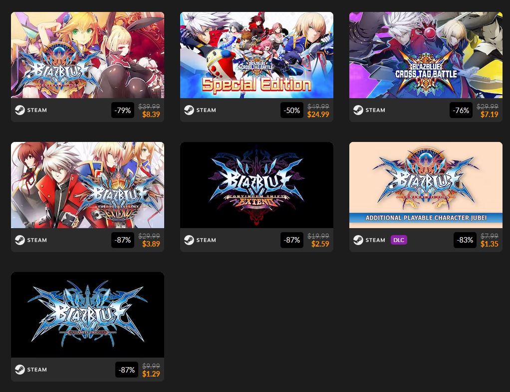 Cheap Ass Gamer Pcdd Blazblue Franchise Sale Via Fanatical T Co Xwovwbnfei T Co Gkztbcyrzk Twitter