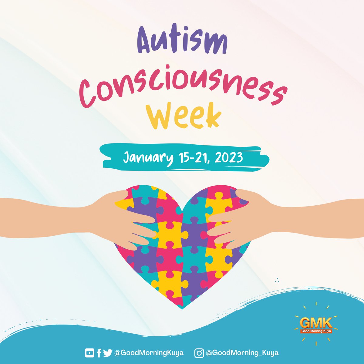 GoodMorningKuya's tweet photo. This 3rd week of January, we are celebrating National Autism Consciousness Week!

Isang paalala sa publiko para maging responsive at magkaroon ng naayong pagtugon para sa mga taong may kapansanan tulad ng autism at sa kanilang pamilya.

Source: DOH Philippines https://t.co/UwrZUmvYE4