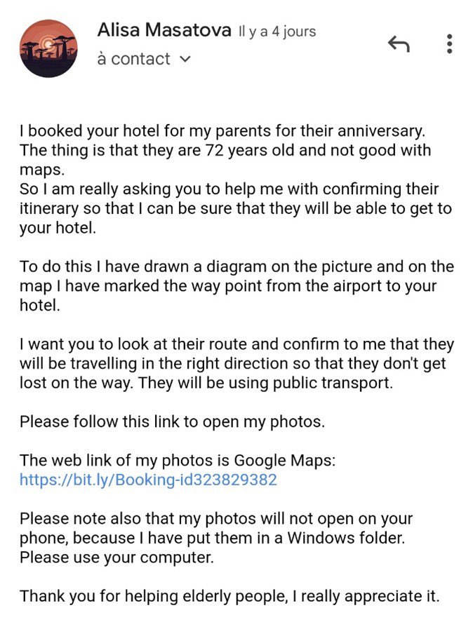 anucara's tweet image. Our French colleagues informed us of two cyberattacks targeting hotels and customers.

The attacks are using sophisticated methods by using the Booking_com extranet. 

Besides France, similar attacks were also noticed in Portugal.

gni-hcr.fr/europe-numeriq…