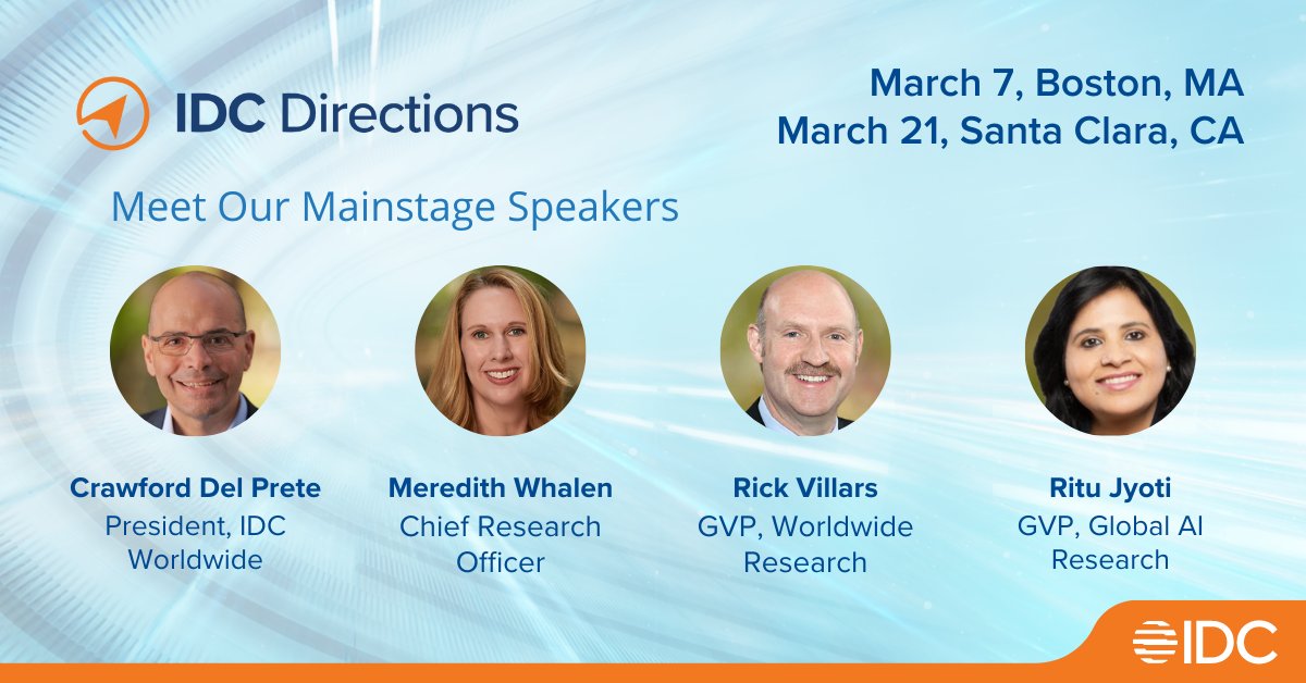 IDC on Twitter "Meet some of this year's IDC Directions mainstage