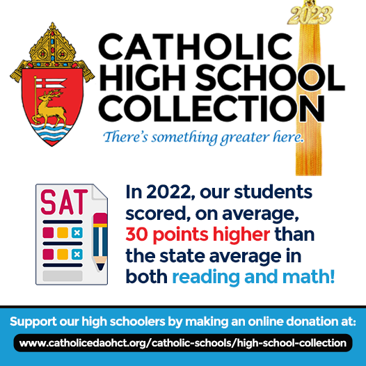 The 2023 Catholic High School Collection to benefit our schools and students happens in parishes Jan. 21-22, but you can contribute online now using this link: bit.ly/3GgxiVJ
